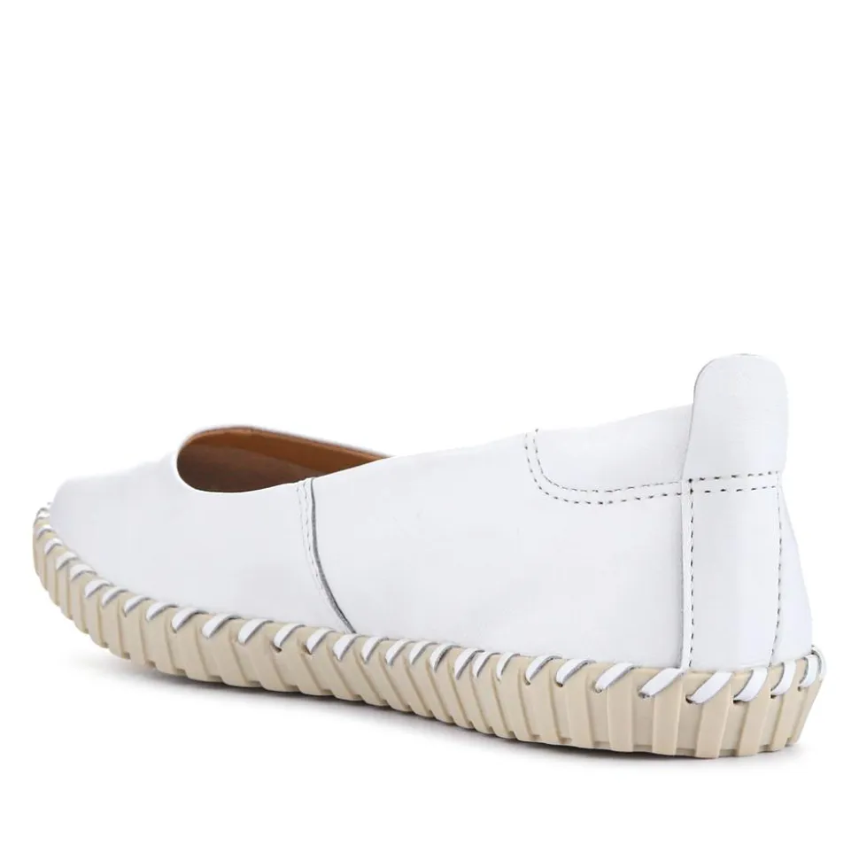 Lightweight Leather Pumps - White
