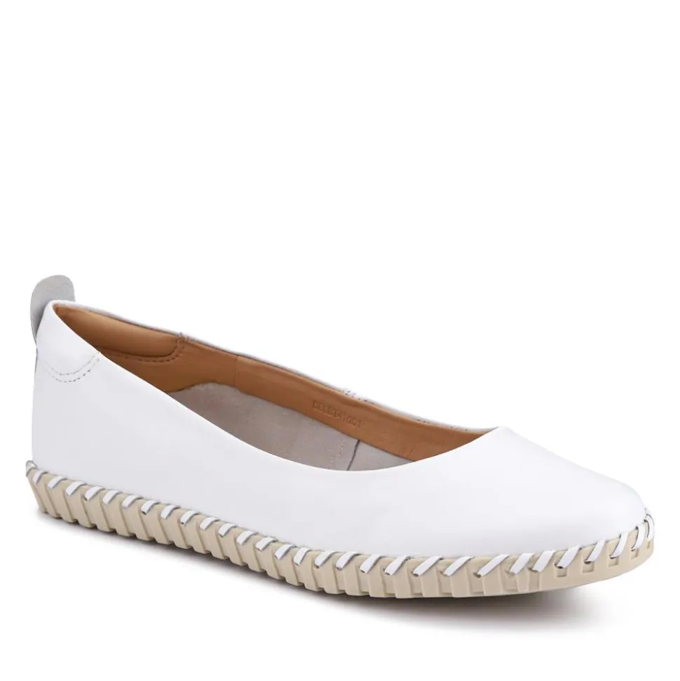 Lightweight Leather Pumps - White