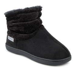 Lightweight Memory Foam Slipper Boots - Black