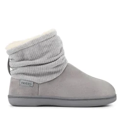 Lightweight Memory Foam Slipper Boots - Grey