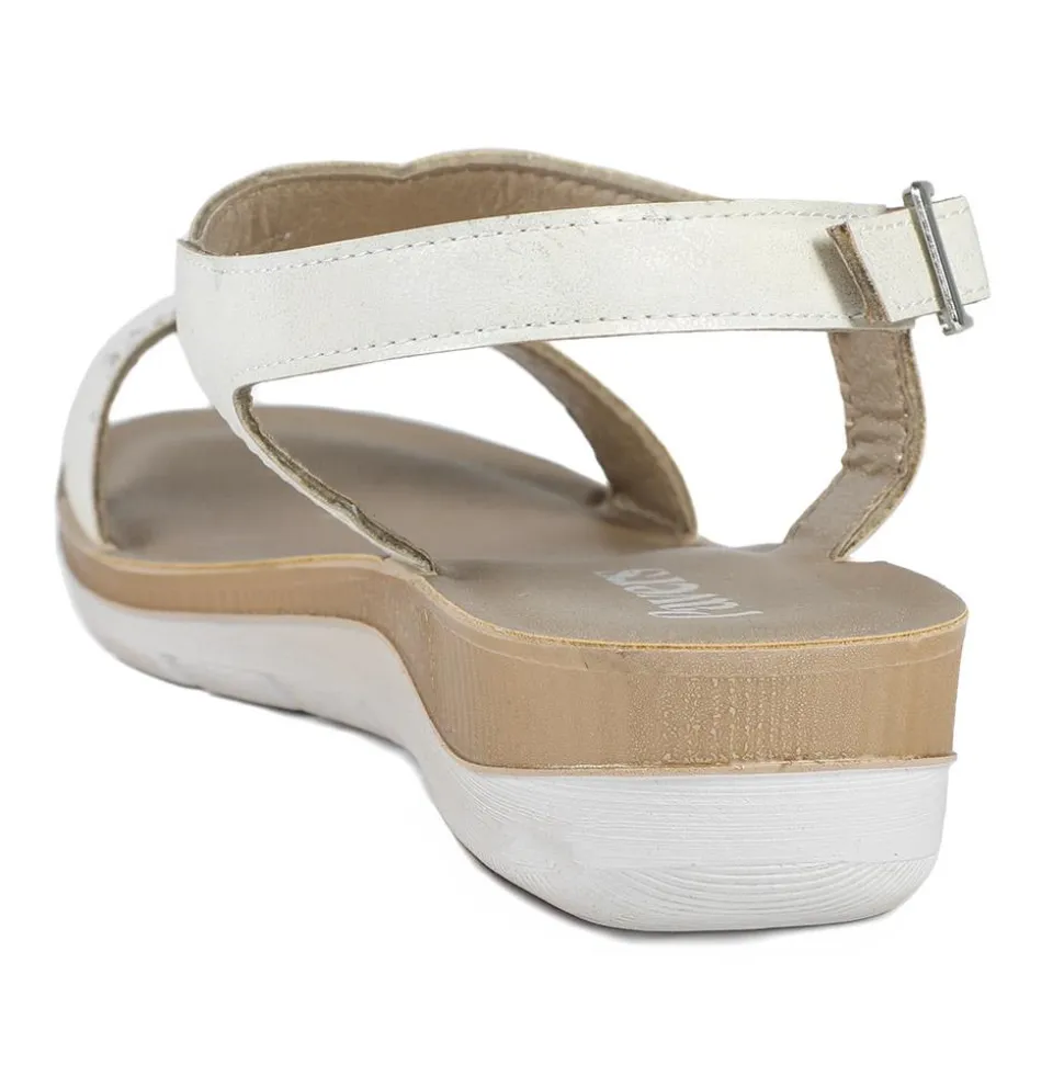 Lightweight Slingback Sandals - White