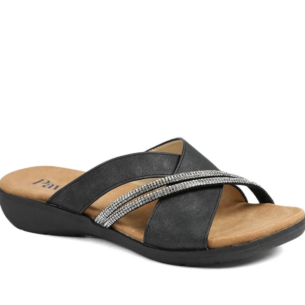 Lightweight Slip On Mule Sandals - Black