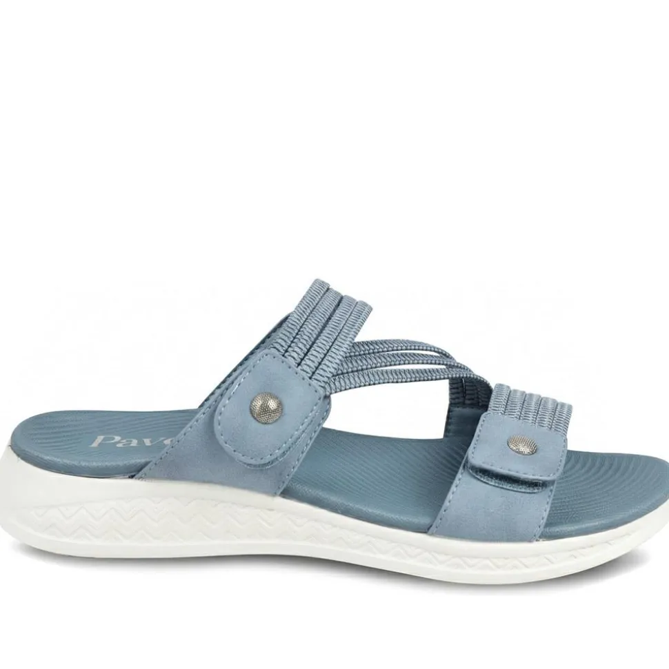 Lightweight Slip On Mule Sandals - Blue