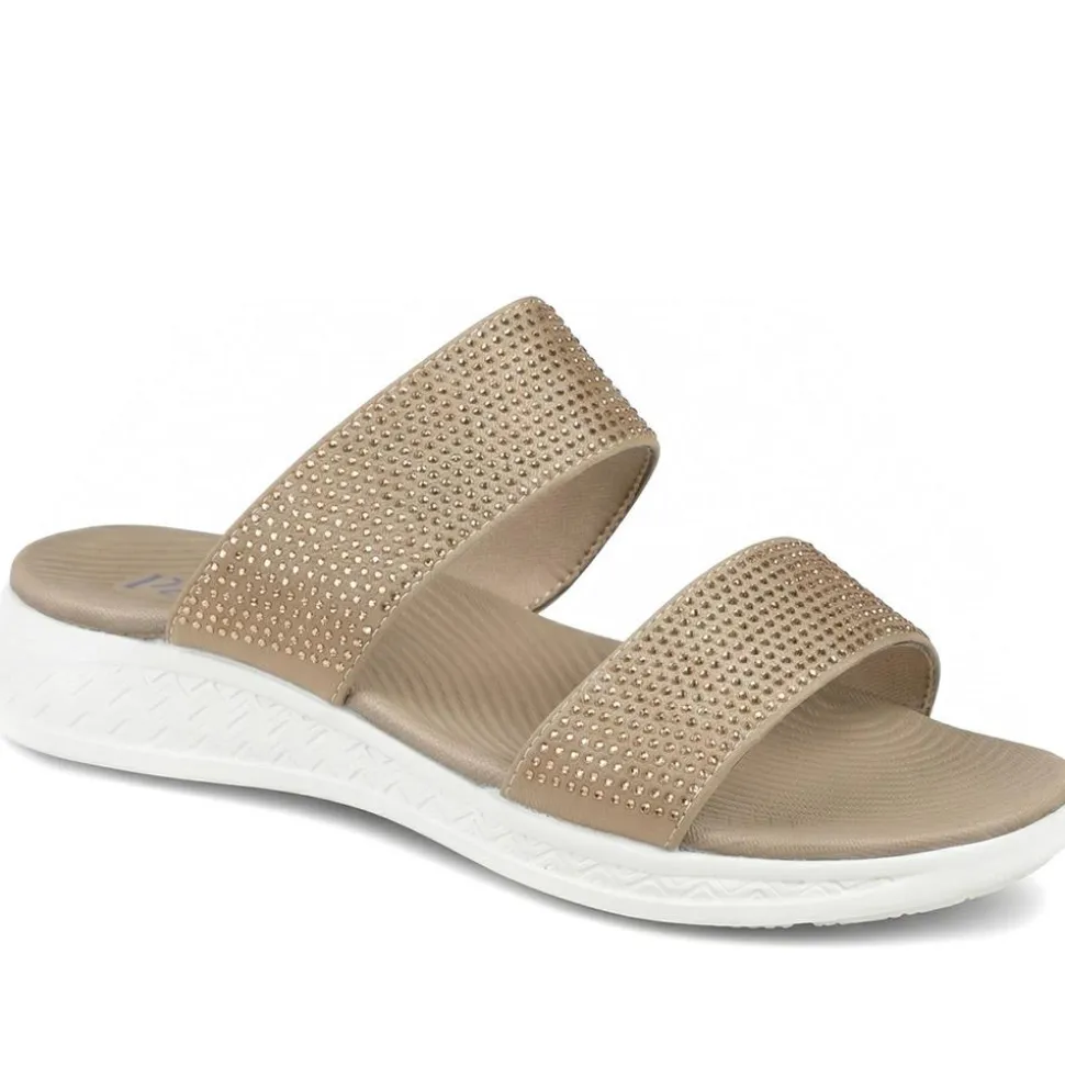Lightweight Slip On Mule Sandals - Bronze