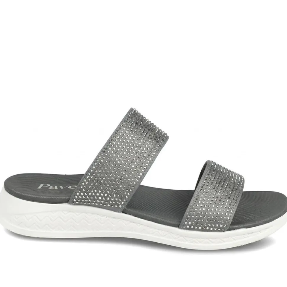Lightweight Slip On Mule Sandals - Dark Grey