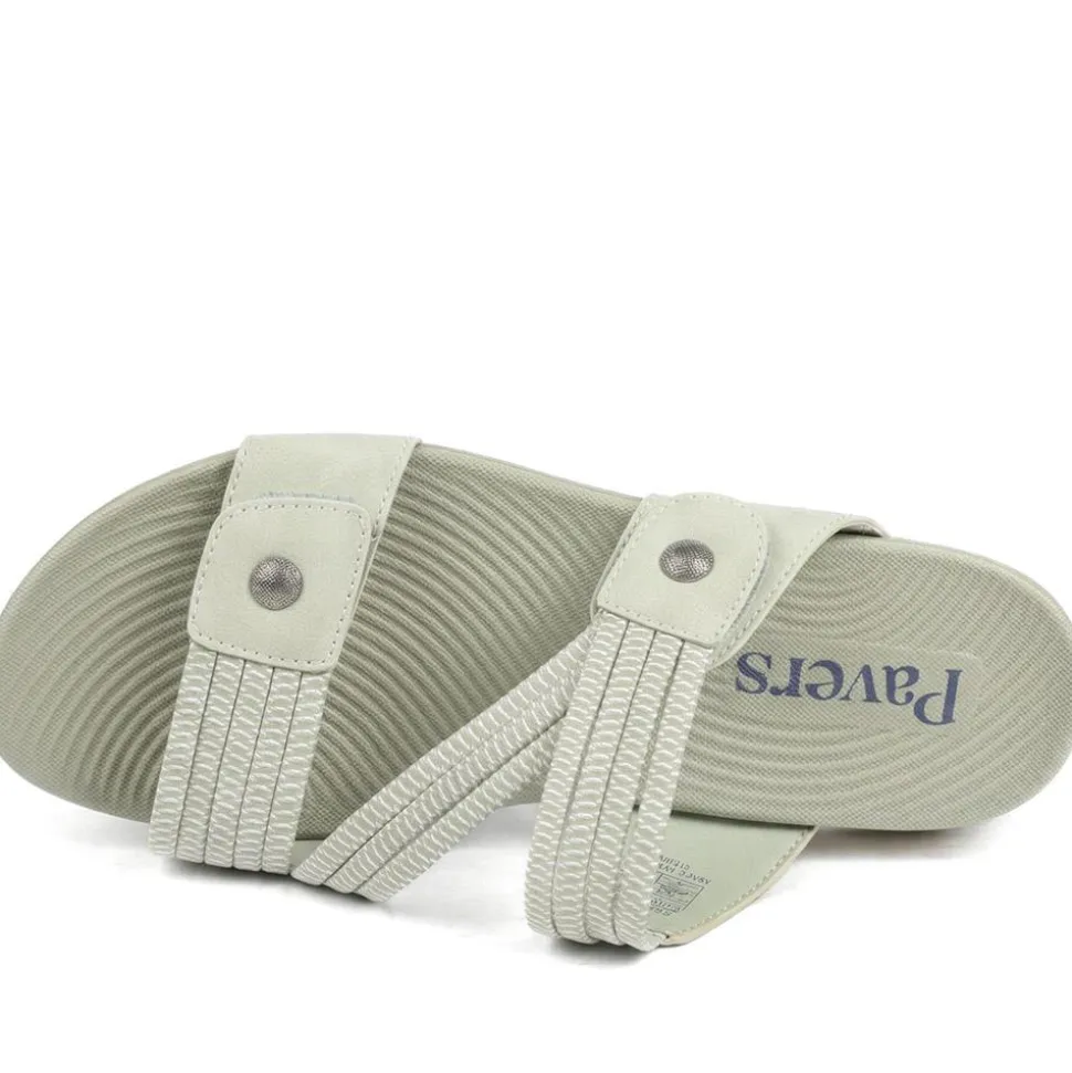 Lightweight Slip On Mule Sandals - Khaki