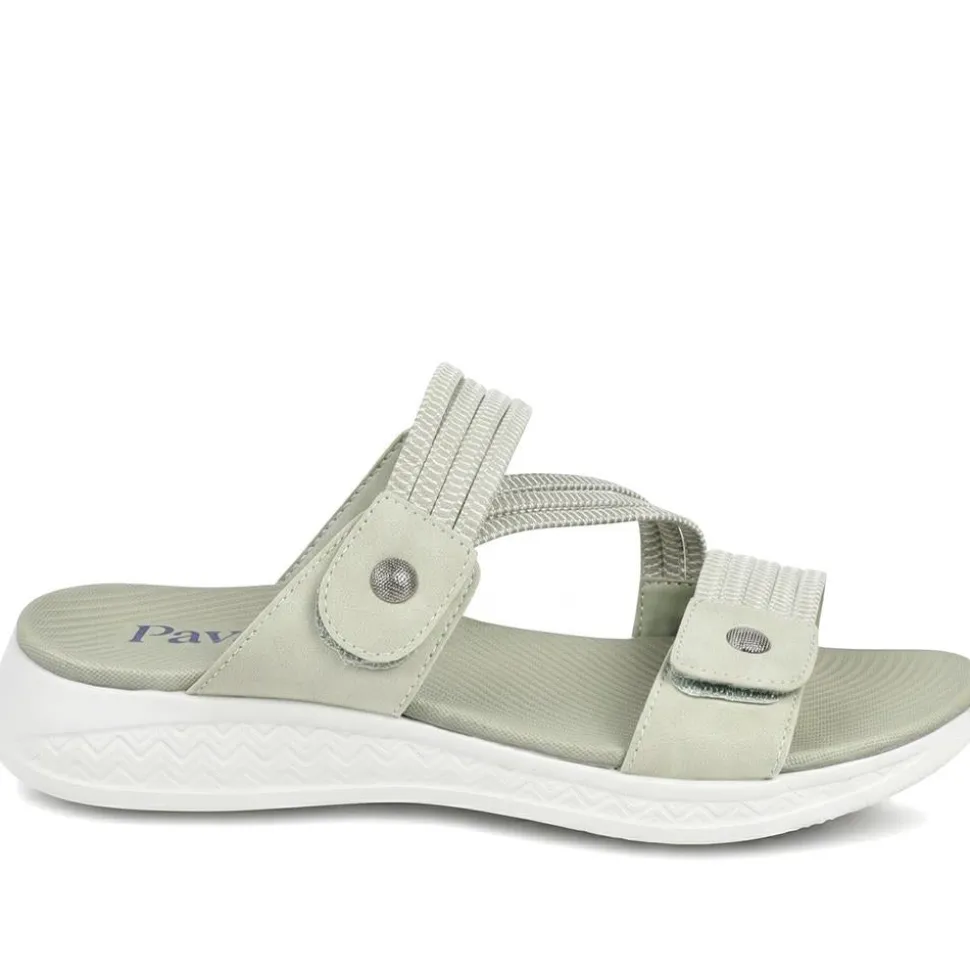 Lightweight Slip On Mule Sandals - Khaki