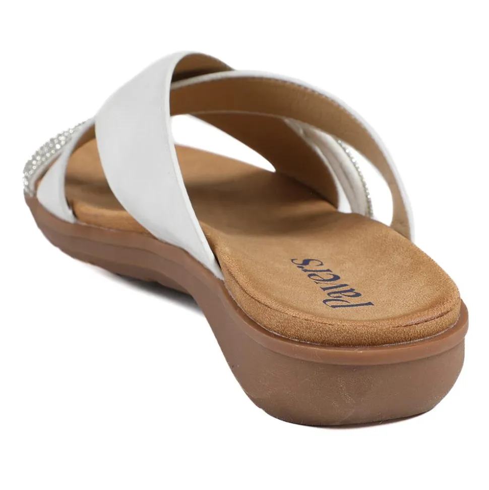 Lightweight Slip On Mule Sandals - White