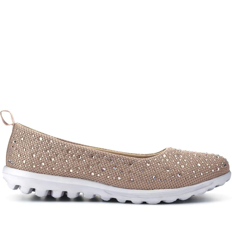 Lightweight Slip On Pumps - Taupe