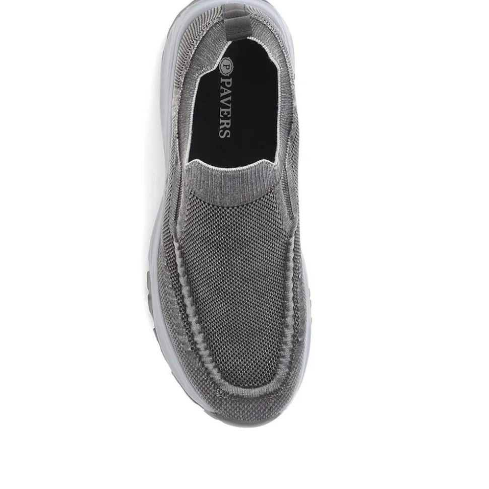Lightweight Slip-On Trainers - Black-Grey