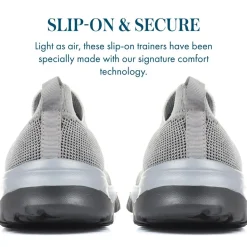 Lightweight Slip-On Trainers - Grey