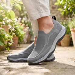 Lightweight Slip-On Trainers - Grey