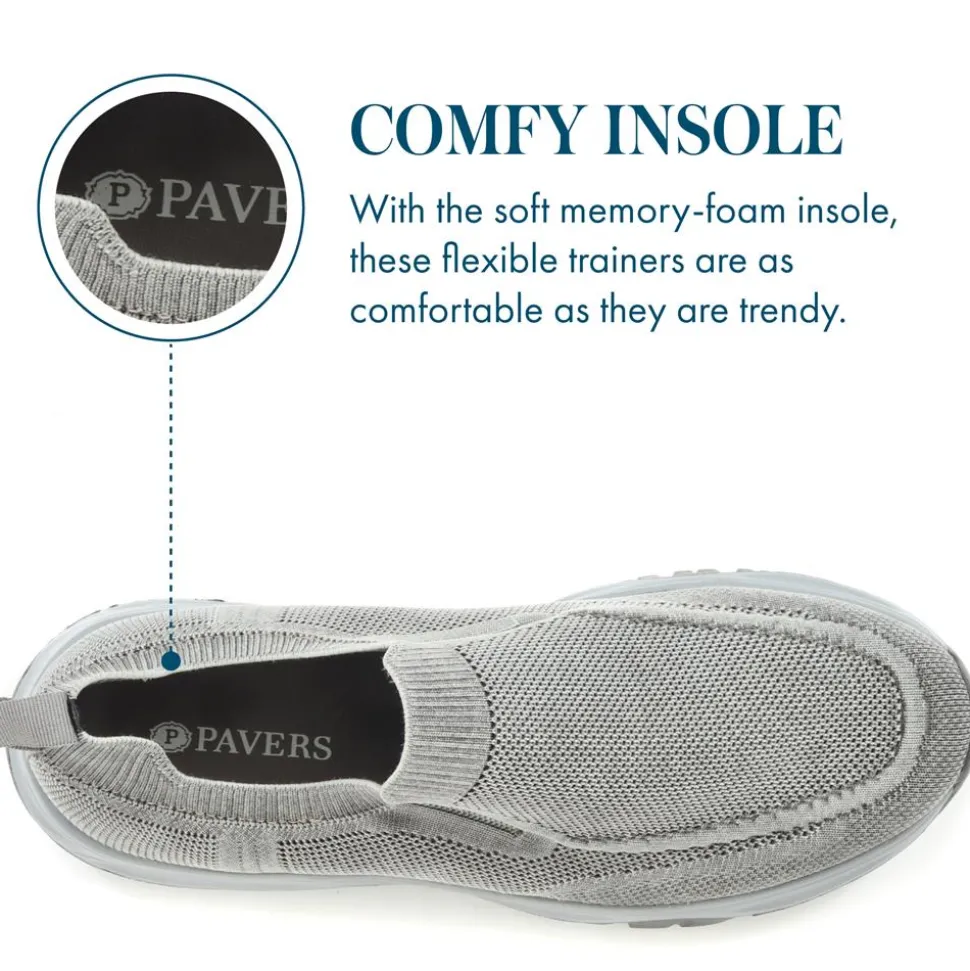 Lightweight Slip-On Trainers - Grey