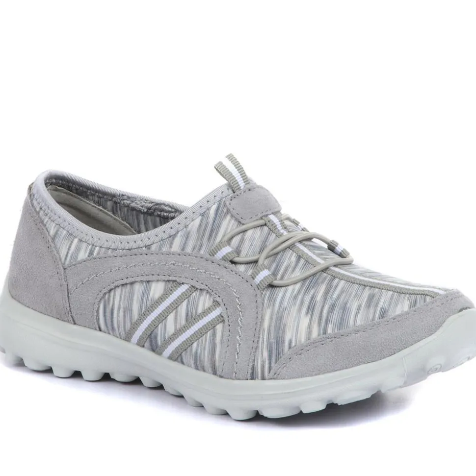 Lightweight Slip-On Trainers - Light Grey