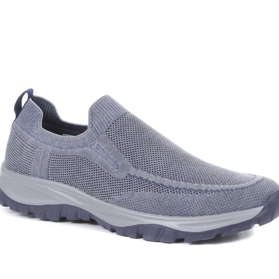 Lightweight Slip-On Trainers - Navy