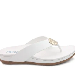 Lightweight Toe Post Sandals - White