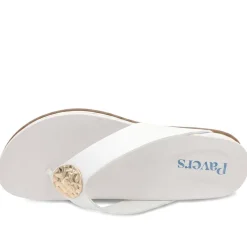Lightweight Toe Post Sandals - White