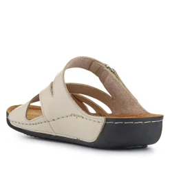 Lightweight Touch Fasten Mules - Beige