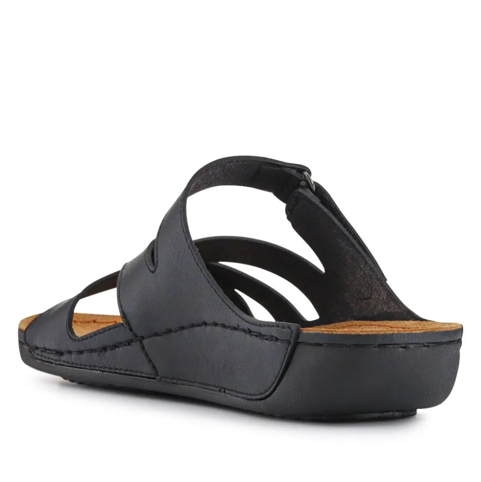 Lightweight Touch Fasten Mules - Black