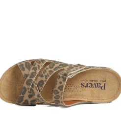 Lightweight Touch Fasten Mules - Leopard