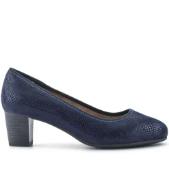 Lightweight Vegan Court Shoes - Navy Shimmer
