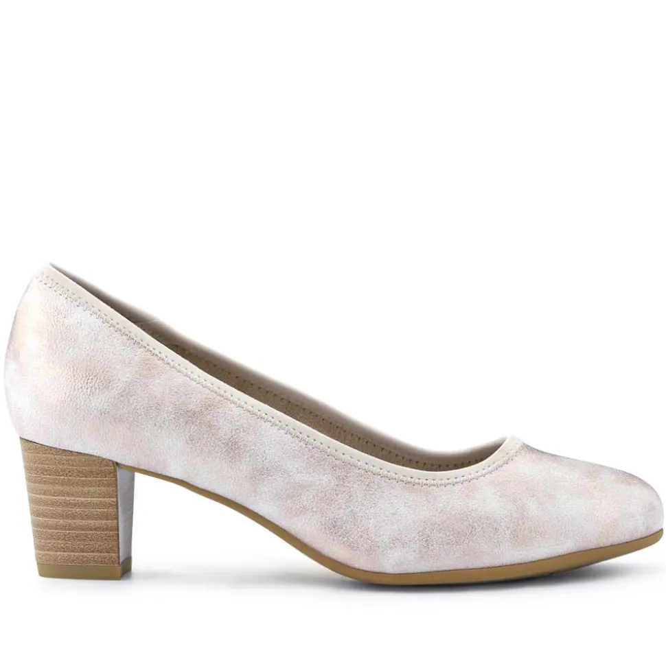 Lightweight Vegan Court Shoes - Rose Gold