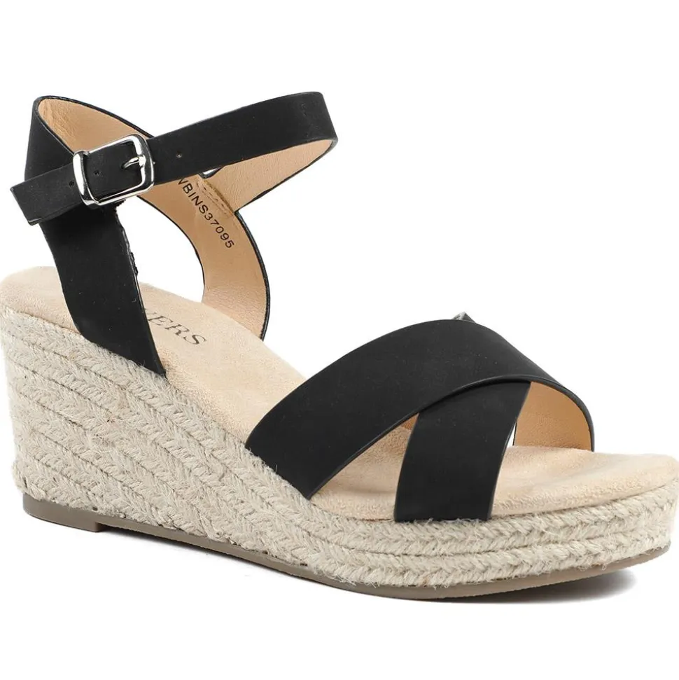 Lightweight Wedge Espadrilles - Black