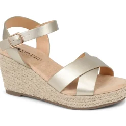 Lightweight Wedge Espadrilles - Gold