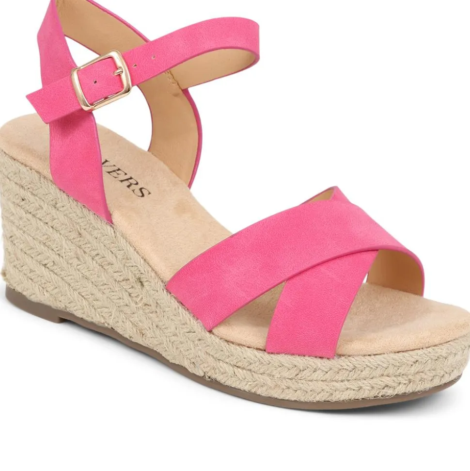 Lightweight Wedge Espadrilles - Pink