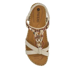 Lightweight Wedge Heel Mules - Beige