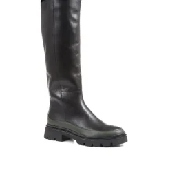 Link Chunky Knee High Boots - Black