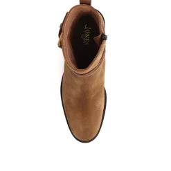 Lisabet Leather Buckle Strap Ankle Boots - Tobacco