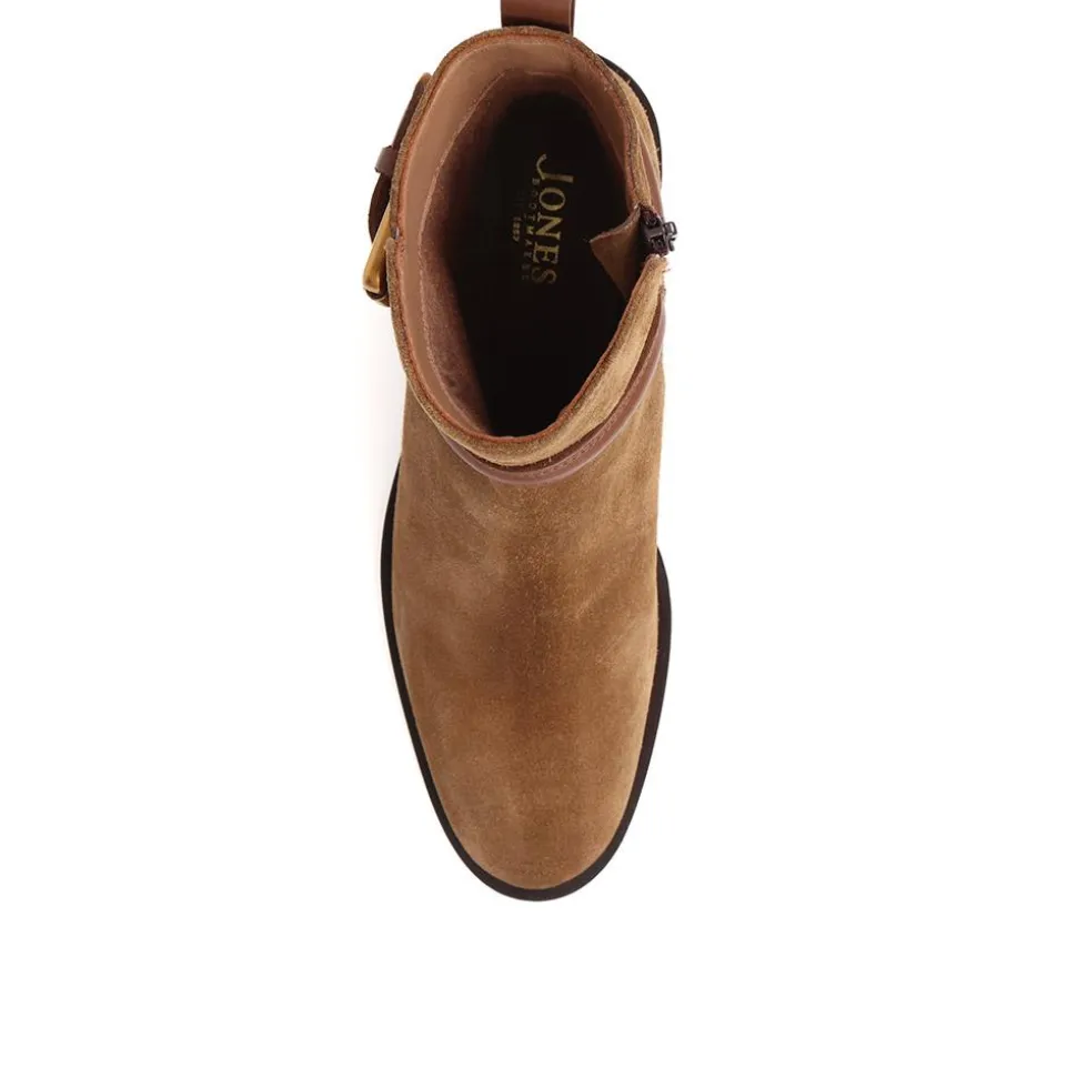 Lisabet Leather Buckle Strap Ankle Boots - Tobacco
