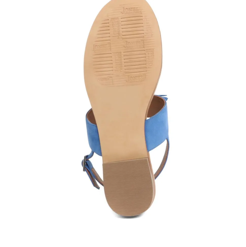 Lizabeth Leather Thong Sandals - Blue