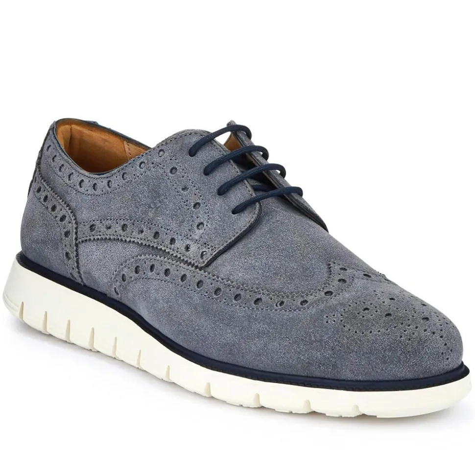 LondonCity2 Brogue Derby Shoes - Grey Suede