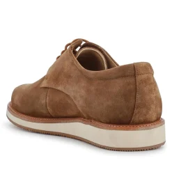 Longfield Wide Fit Leather Lace Up Shoes - Tan Suede