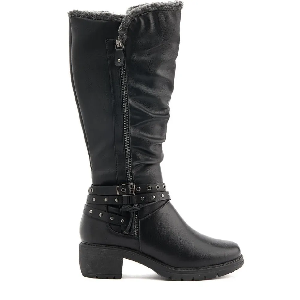 Long Slouch Boots - Black