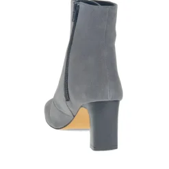 Lorah Leather Lace-Up Boots - Grey