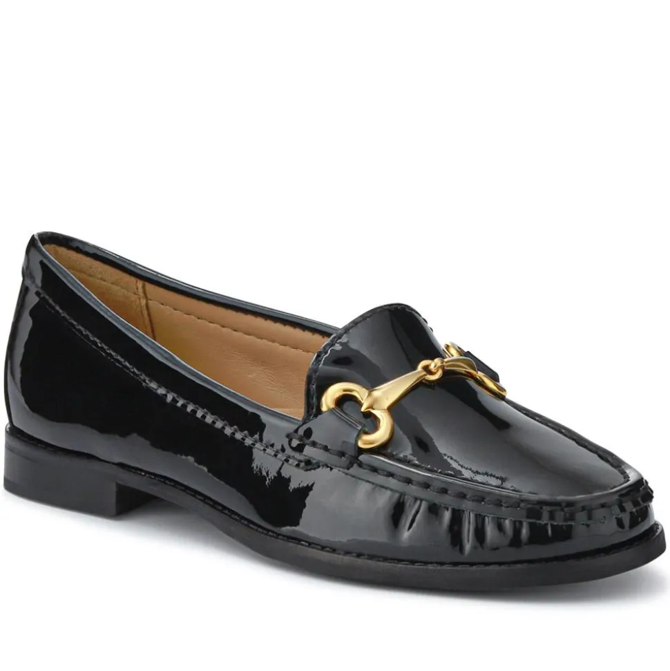 Lorella Leather Heeled Loafers - Black Patent
