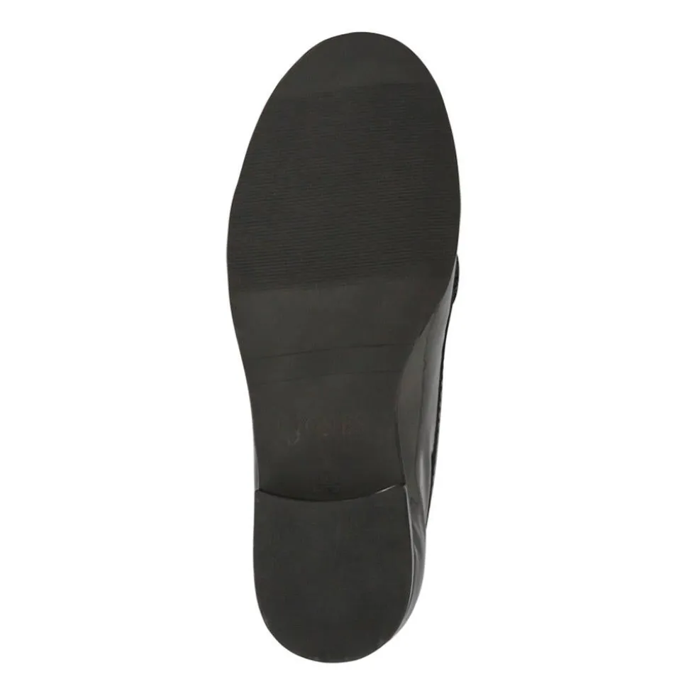 Lorella Leather Heeled Loafers - Black Patent