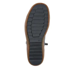 Loretta Leather Knitted Cuff Chukka Boots - Navy