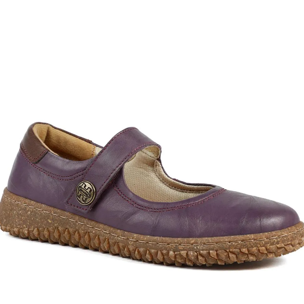 Loretta Leather Mary Janes - Purple