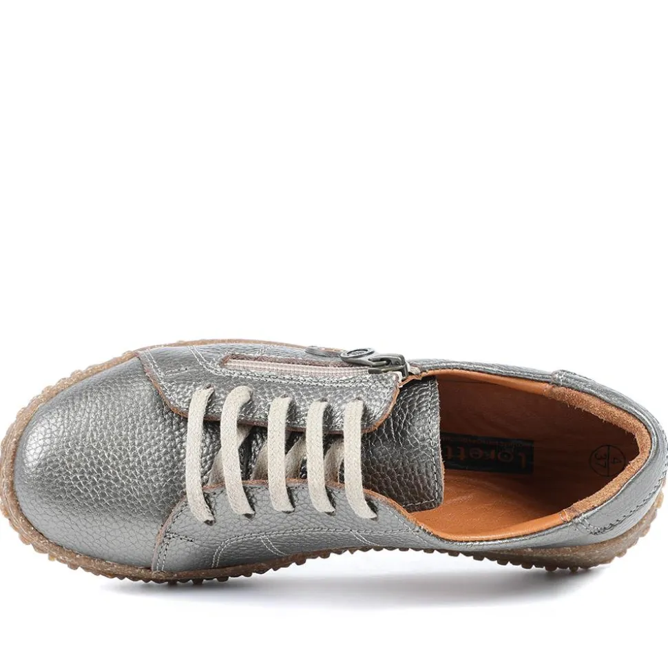 Loretta Leather Trainers - Bronze