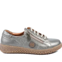 Loretta Leather Trainers - Bronze