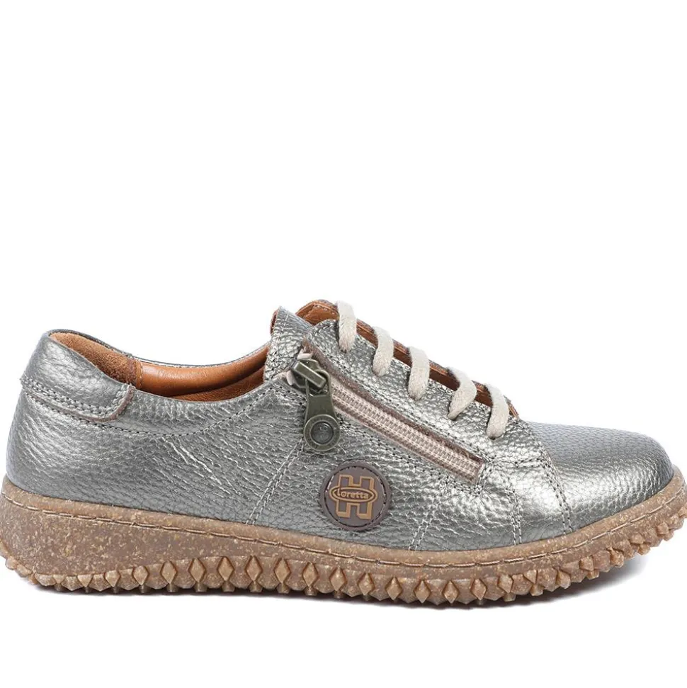 Loretta Leather Trainers - Bronze