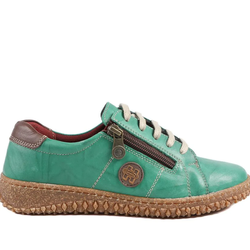 Loretta Leather Trainers - Green