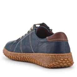 Loretta Leather Trainers - Navy