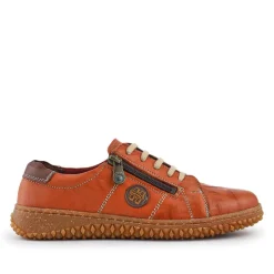 Loretta Leather Trainers - Tan