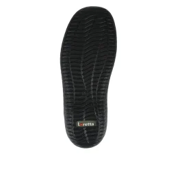 Loretta Wide Fit Leather Handmade Slip-Ons - Black