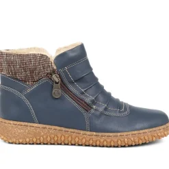 Loretta Zip-Up Boots - Blue